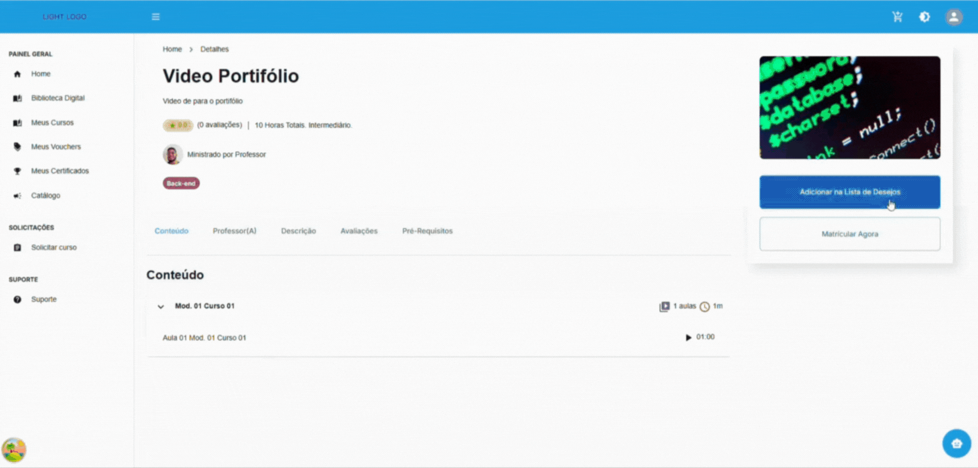 Imagem do projeto Plataforma LMS 'Fábrica de Gênios'